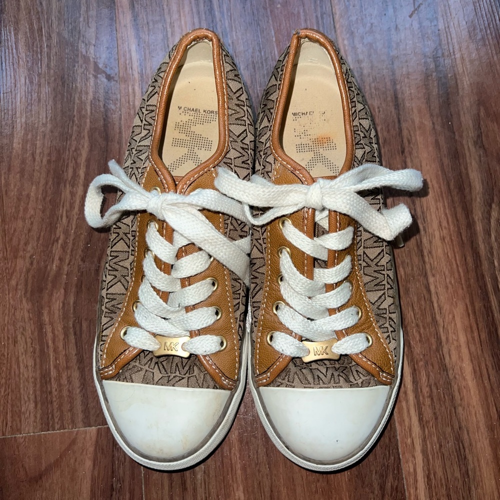 Micheal Kors Monogram Tennis Shoes